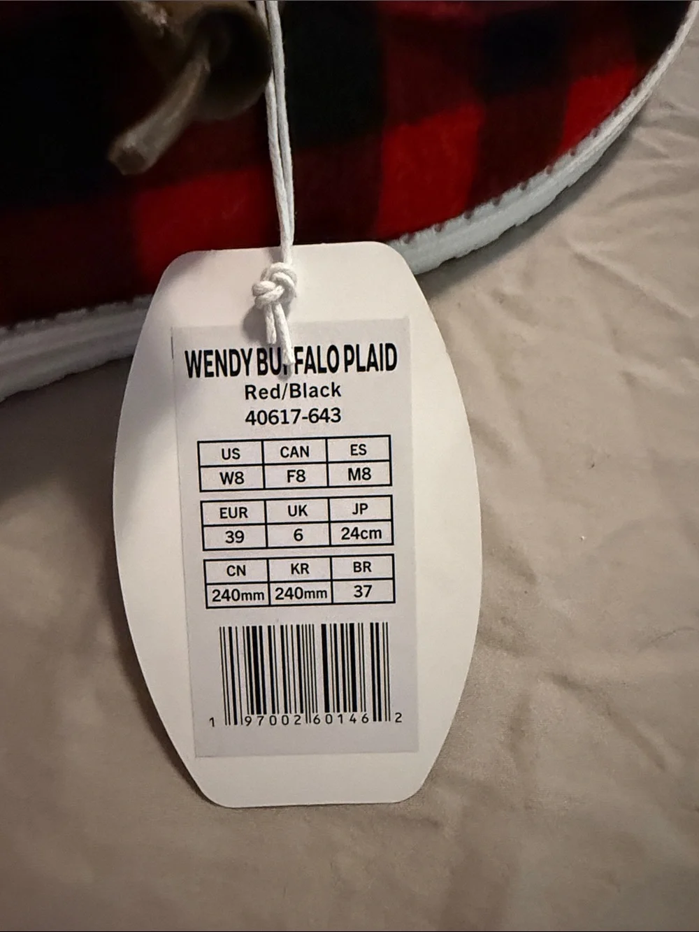 Hey Dude Wendy Buffalo Plaid Slip Ons Size 8. - Picture 2 of 6